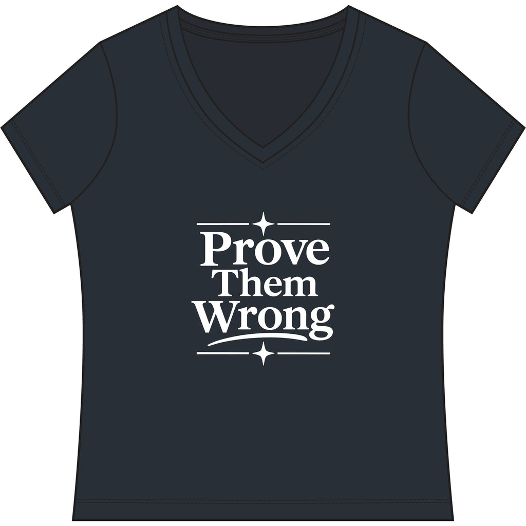 Prove Them Wrong V-Neck, Women’s Poker & Gambler T-Shirt - XXL / True Navy - V-neck