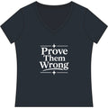 Prove Them Wrong V-Neck, Women’s Poker & Gambler T-Shirt - XXL / True Navy - V-neck