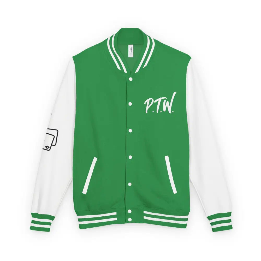 P.T.W. Varsity Jacket - S / Kelly Green/Arctic White - Outerwear