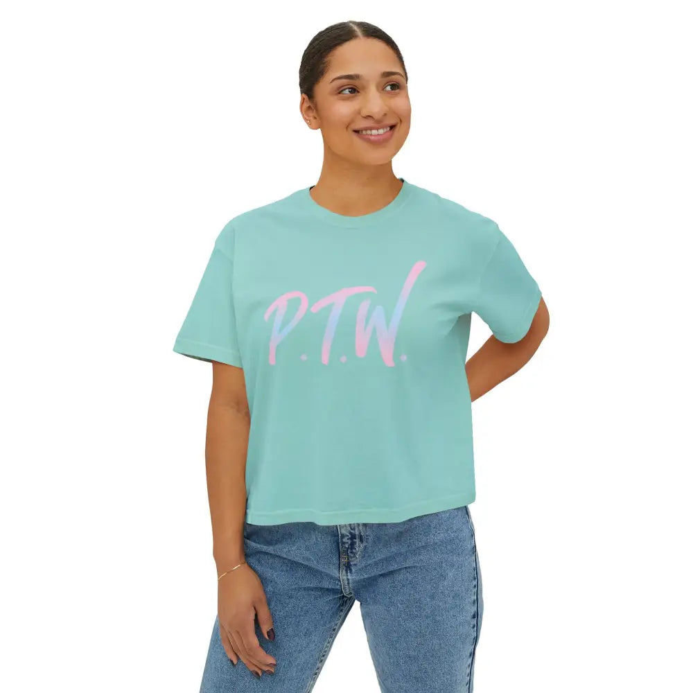 "Prove Them Wrong" (PTW) women's crop top – inspirational poker clothing  and streetwear brand design by Jonah Labranche