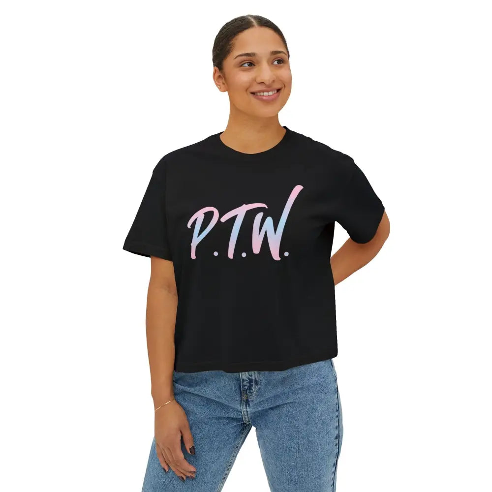 "Prove Them Wrong" (PTW) women's crop top – inspirational poker clothing  and streetwear brand design by Jonah Labranche