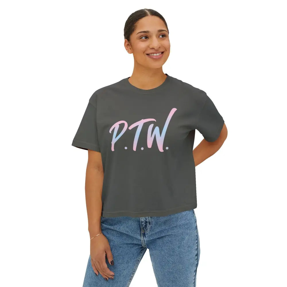 "Prove Them Wrong" (PTW) women's crop top – inspirational poker clothing  and streetwear brand design by Jonah Labranche