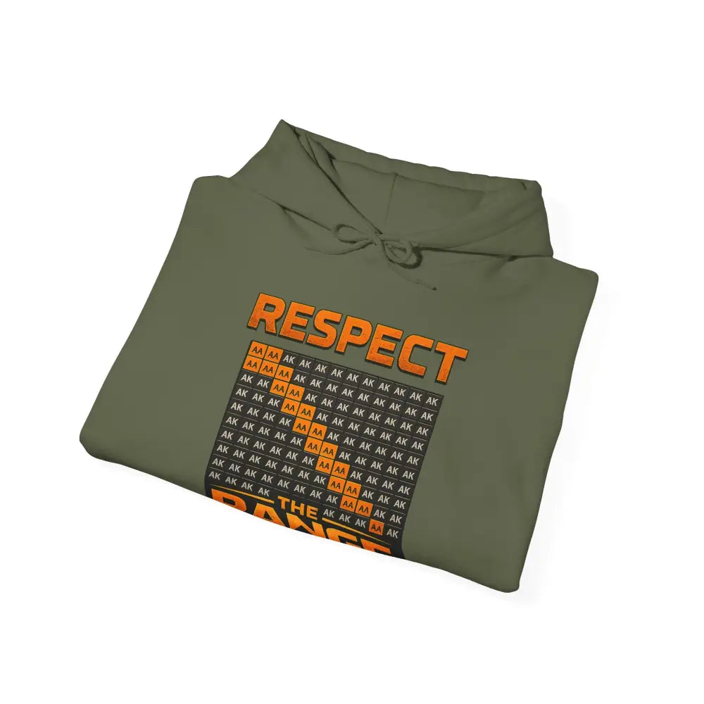 Green "Respect The Range" poker hoodie – strategic poker apparel for grinders who understand the game. #poker #new
