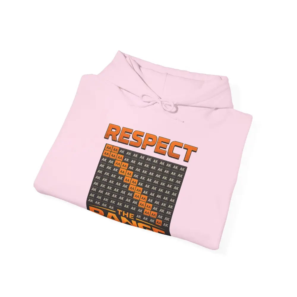 Pink "Respect The Range" poker hoodie – strategic poker apparel for grinders who understand the game. #poker #new