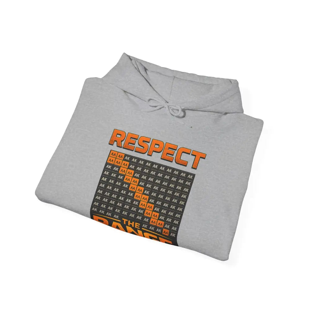 Respect The Range Hoodie by GoG Blk Only Back Design - Hoodie