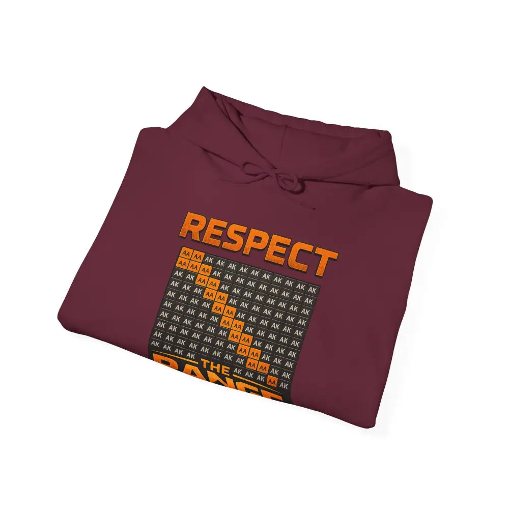 Respect The Range Hoodie by GoG Blk Only Back Design - Hoodie