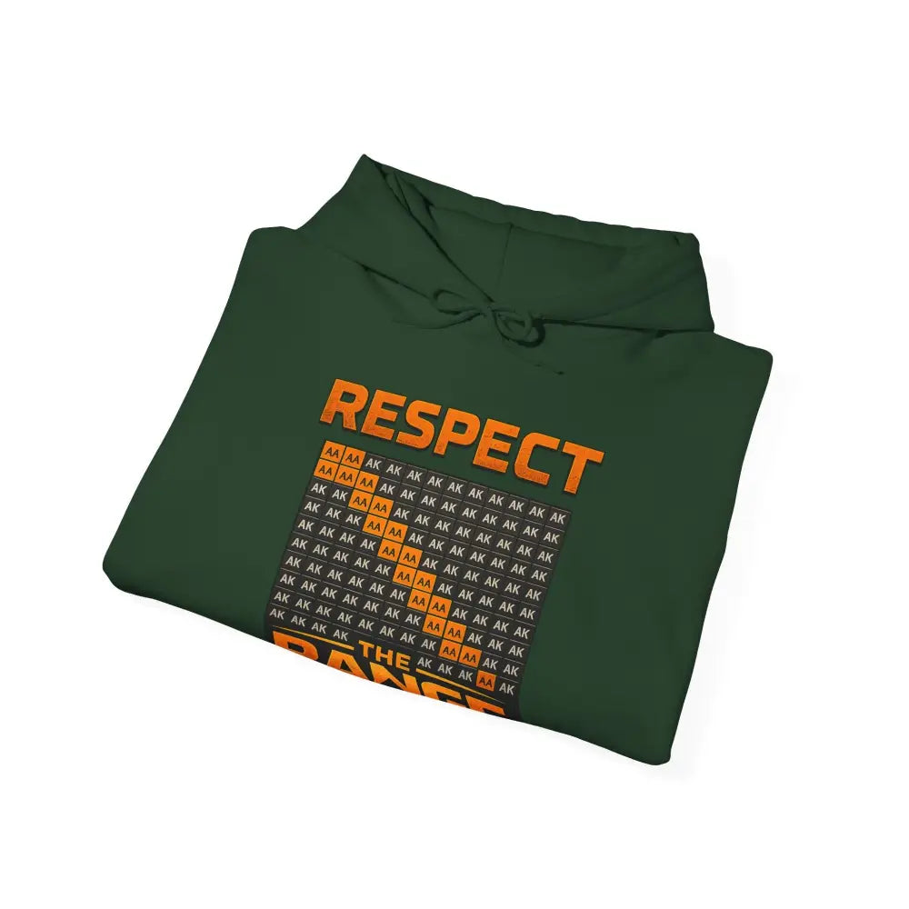 Respect The Range Hoodie by GoG Blk Only Back Design - Hoodie