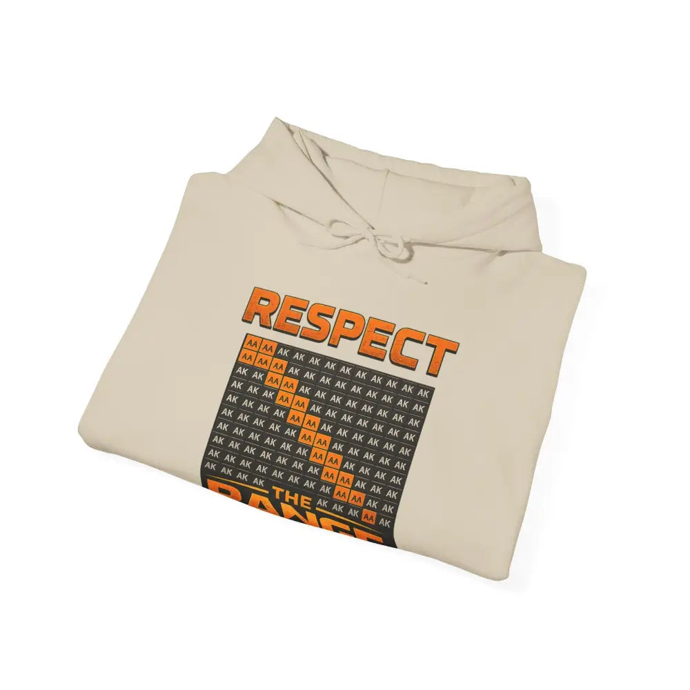 Respect The Range Hoodie by GoG Blk Only Back Design - Hoodie