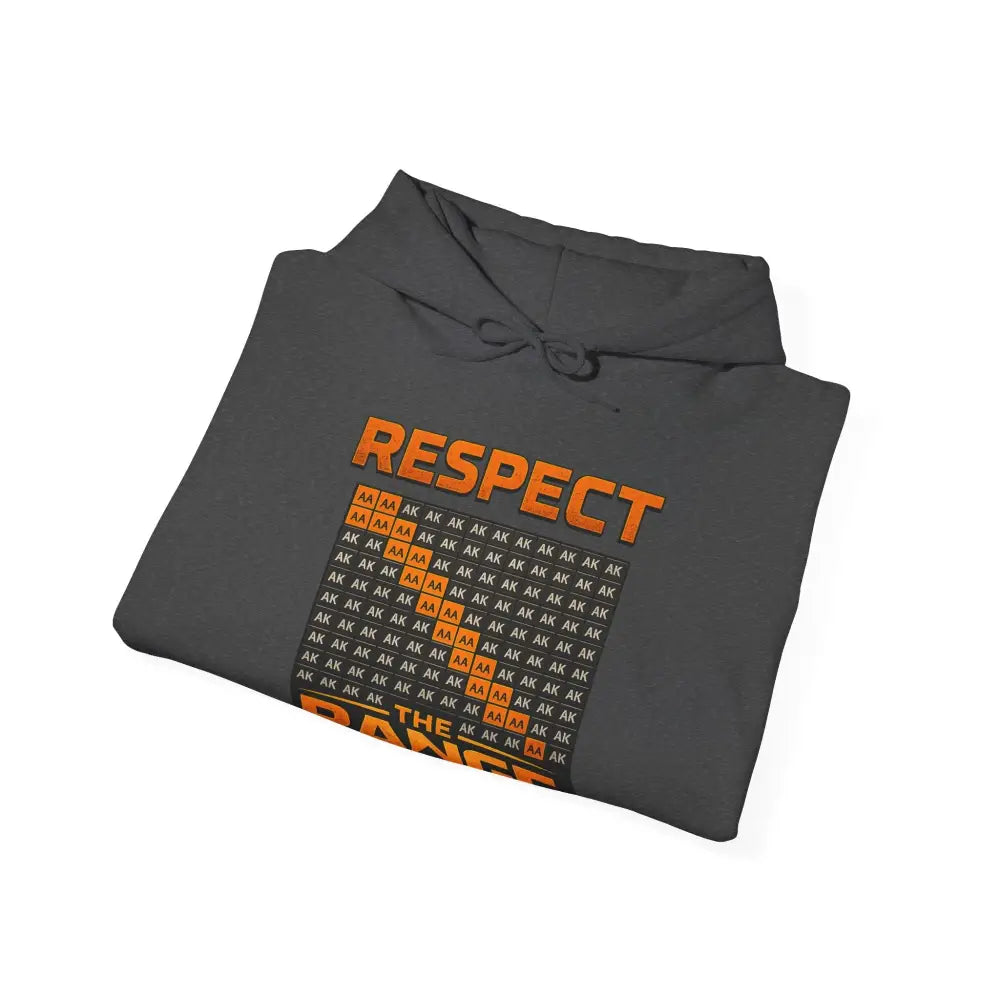 Respect The Range Hoodie by GoG Blk Only Back Design - Hoodie
