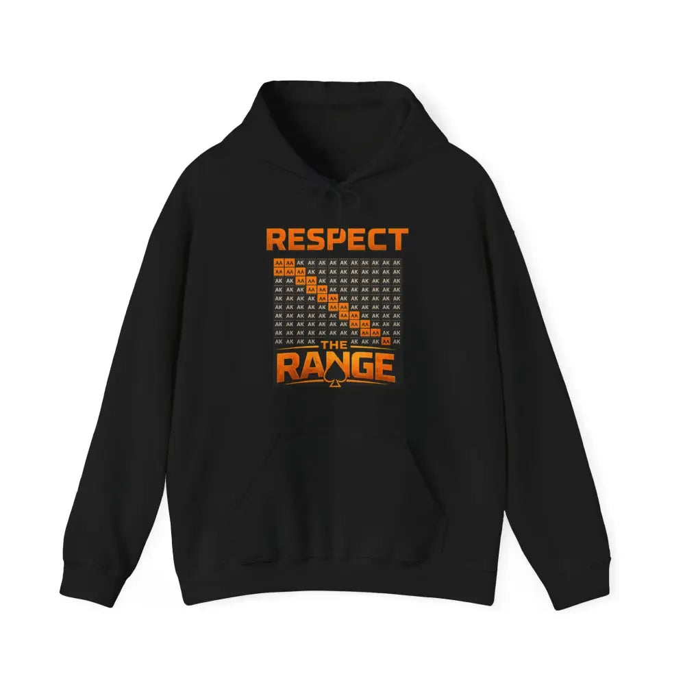 Respect The Range Hoodie by GoG Blk Only Back Design - Black / S - Hoodie