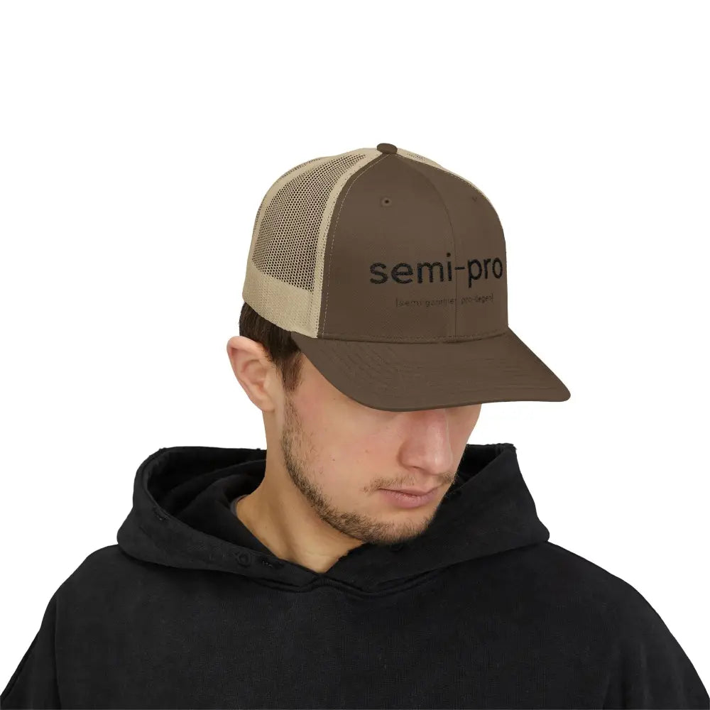 Semi-Pro Snapback Trucker Cap - Gambler & Degenerate Style - Hats