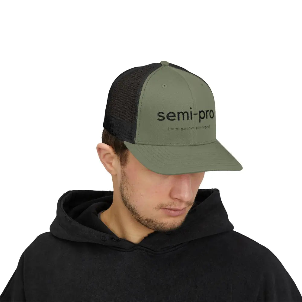 Semi-Pro Snapback Trucker Cap - Gambler & Degenerate Style - Hats