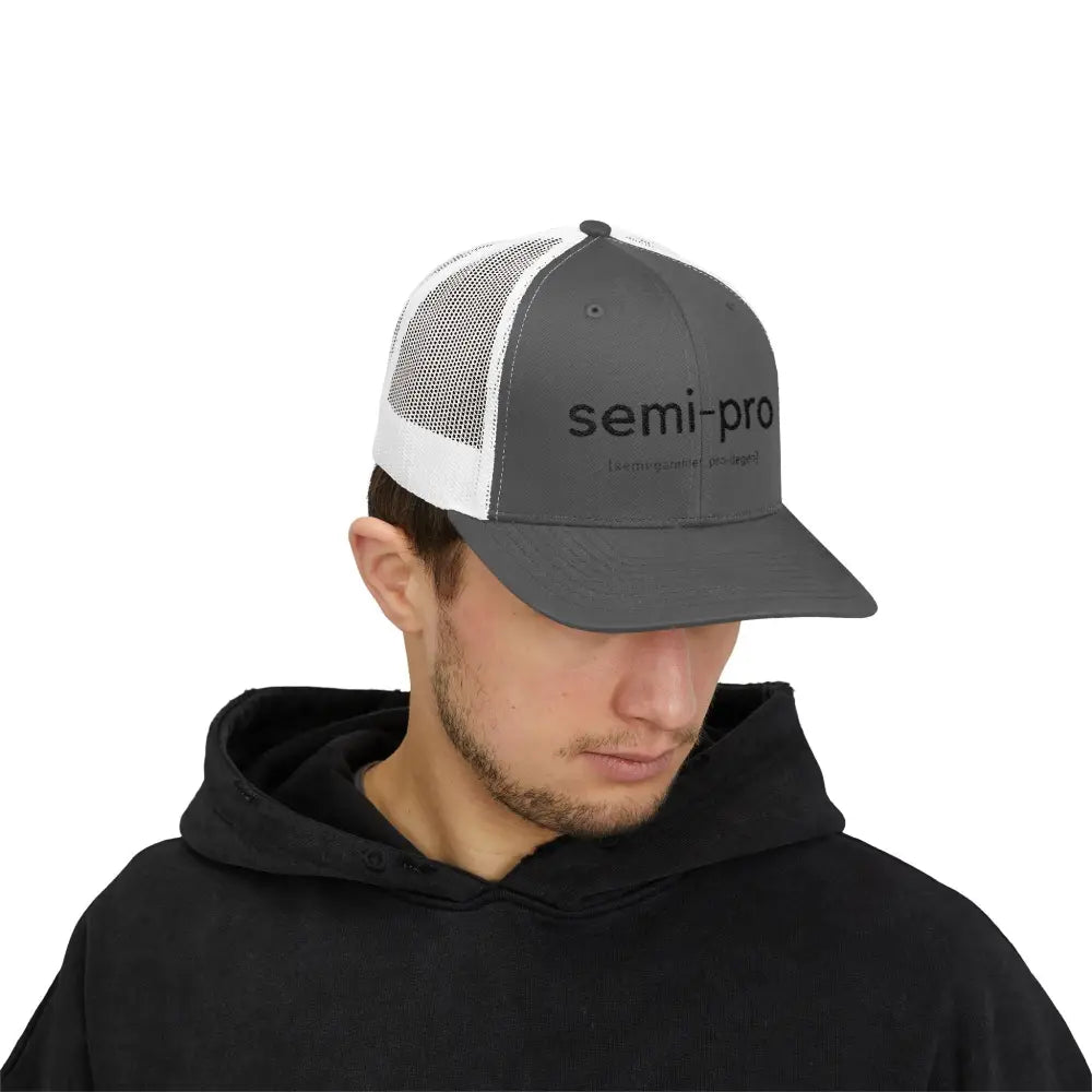 Semi-Pro Snapback Trucker Cap - Gambler & Degenerate Style - Hats