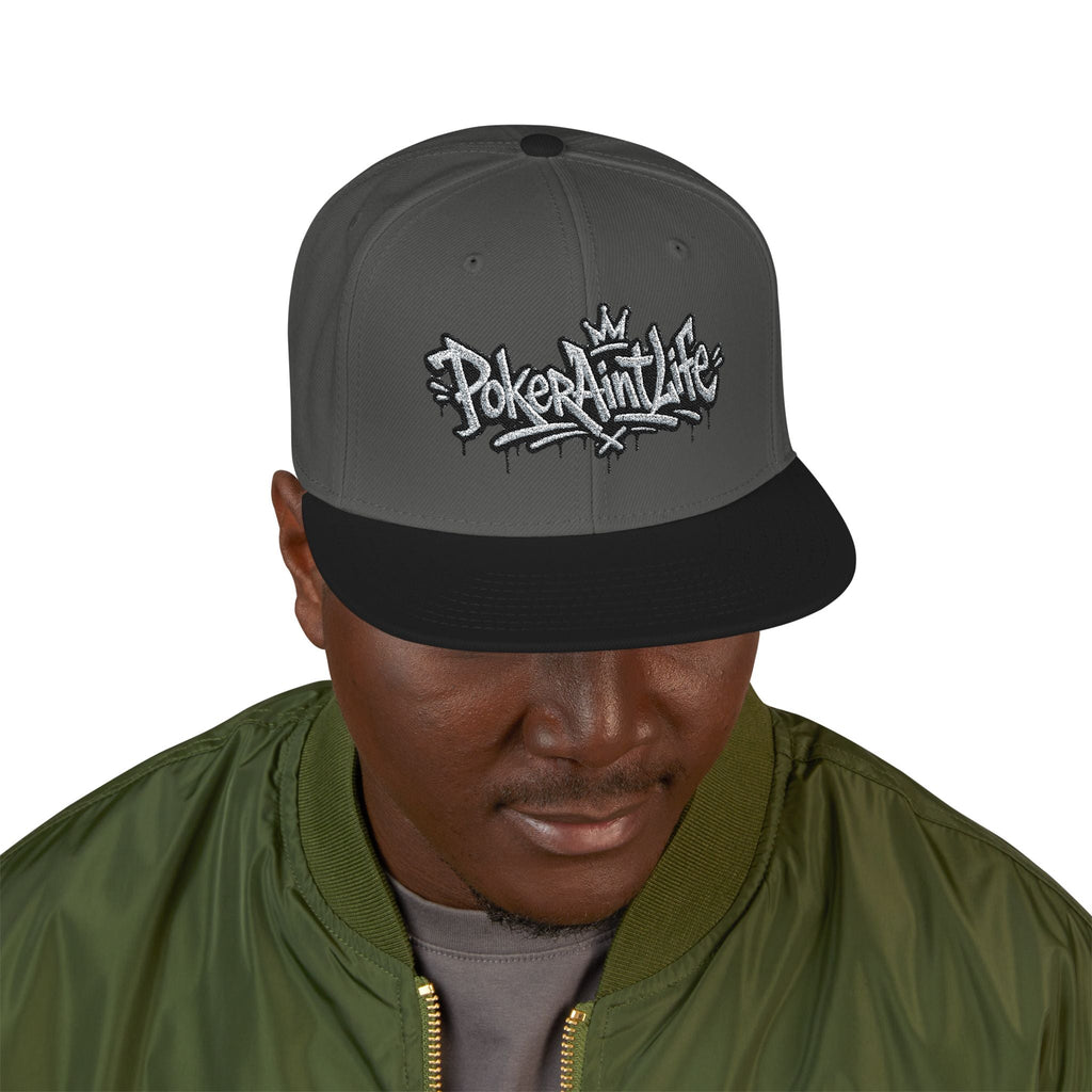 Snapback Hat, Embroidered Graffiti Logo Streetwear Cap - Hats