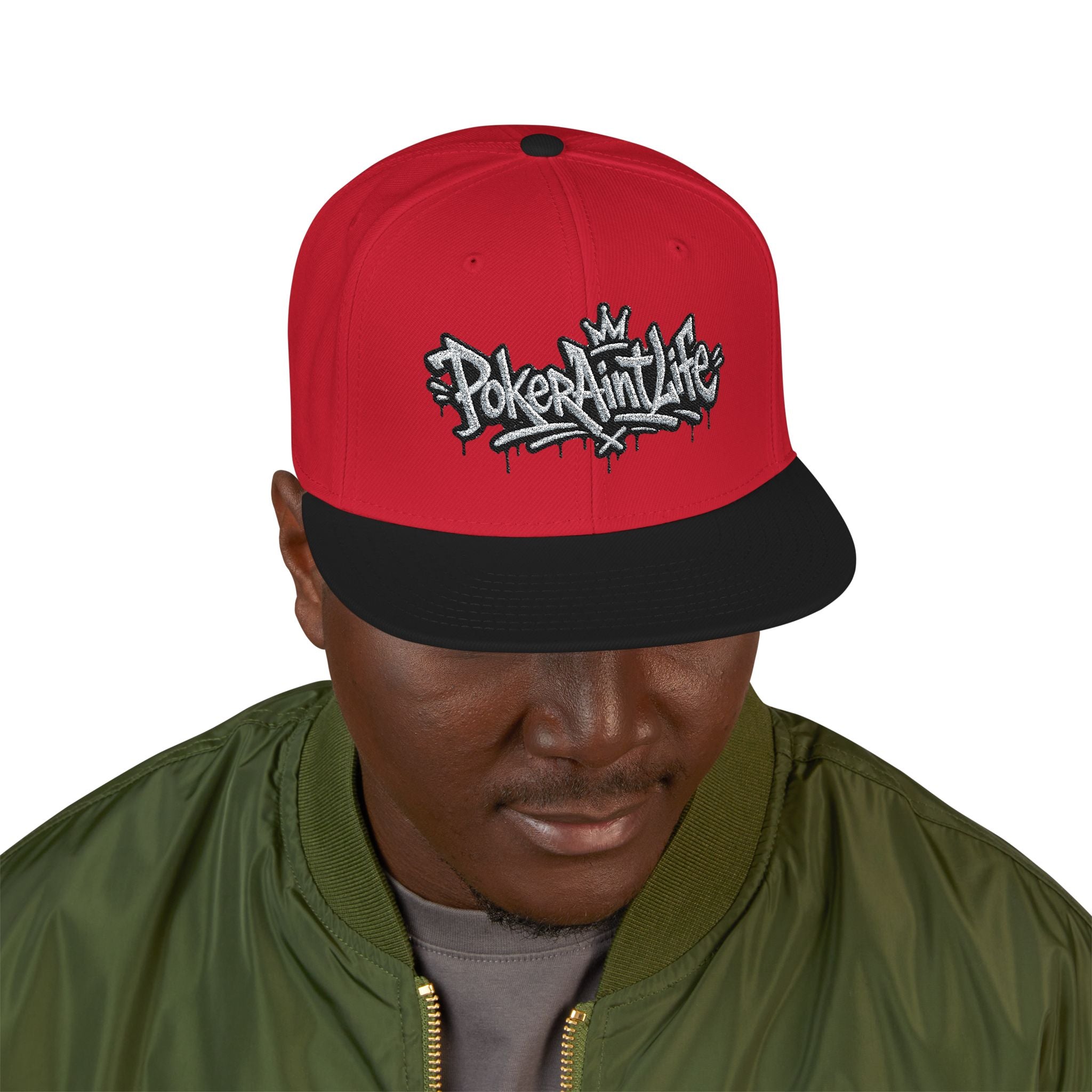 Snapback Hat, Embroidered Graffiti Logo Streetwear Cap - Hats