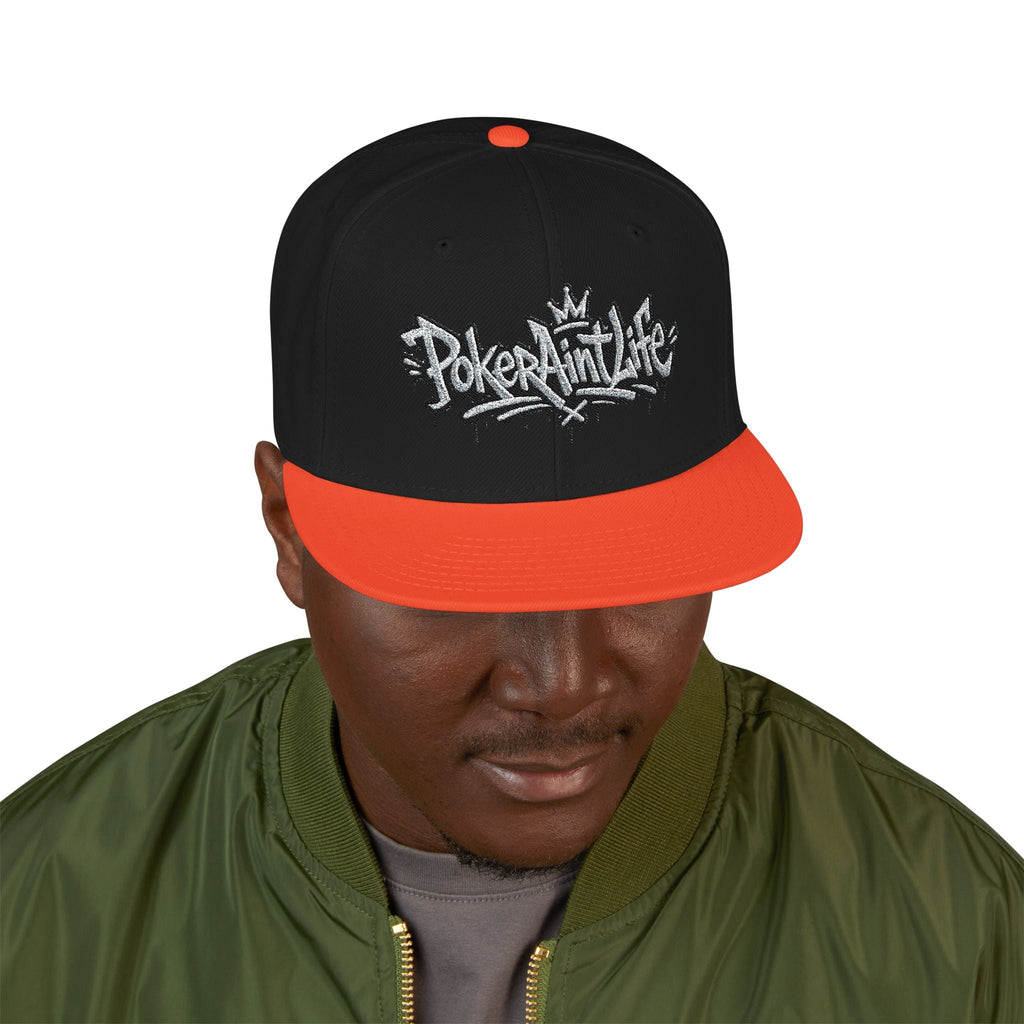 Snapback Hat, Embroidered Graffiti Logo Streetwear Cap - Hats