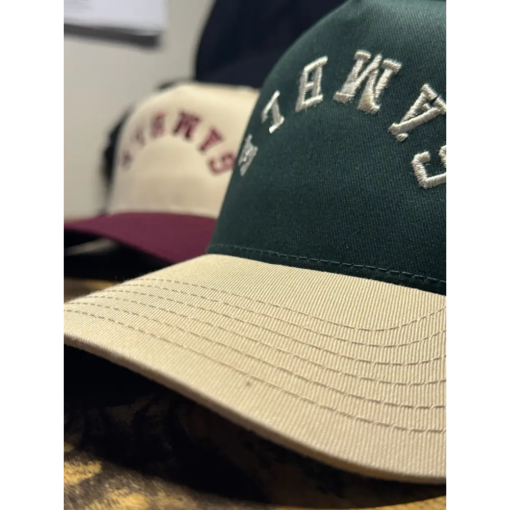 ’The Gamble Green’ 3D Puff (Blue & Blk Opt) - hats