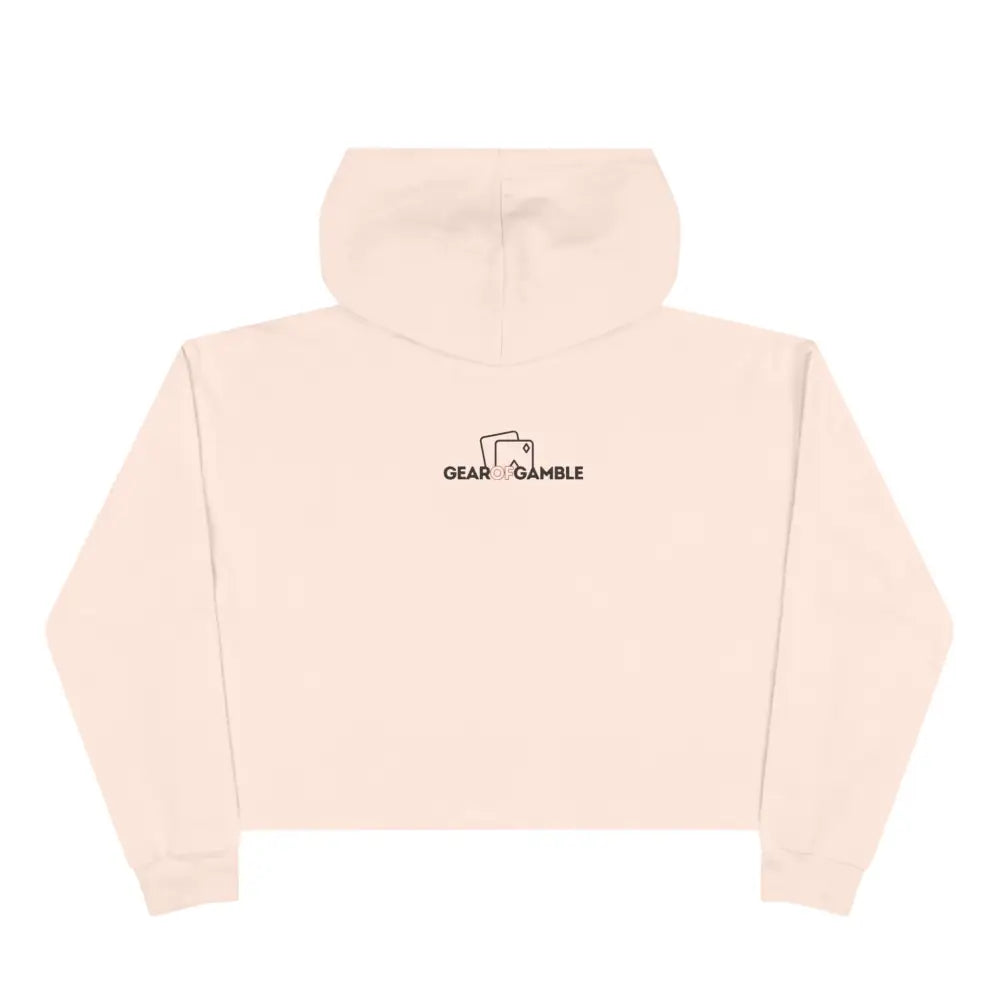 "The Rake" women's poker crop hoodie – trendy gambling theme clothing and streetwear for the poker lifestyle.