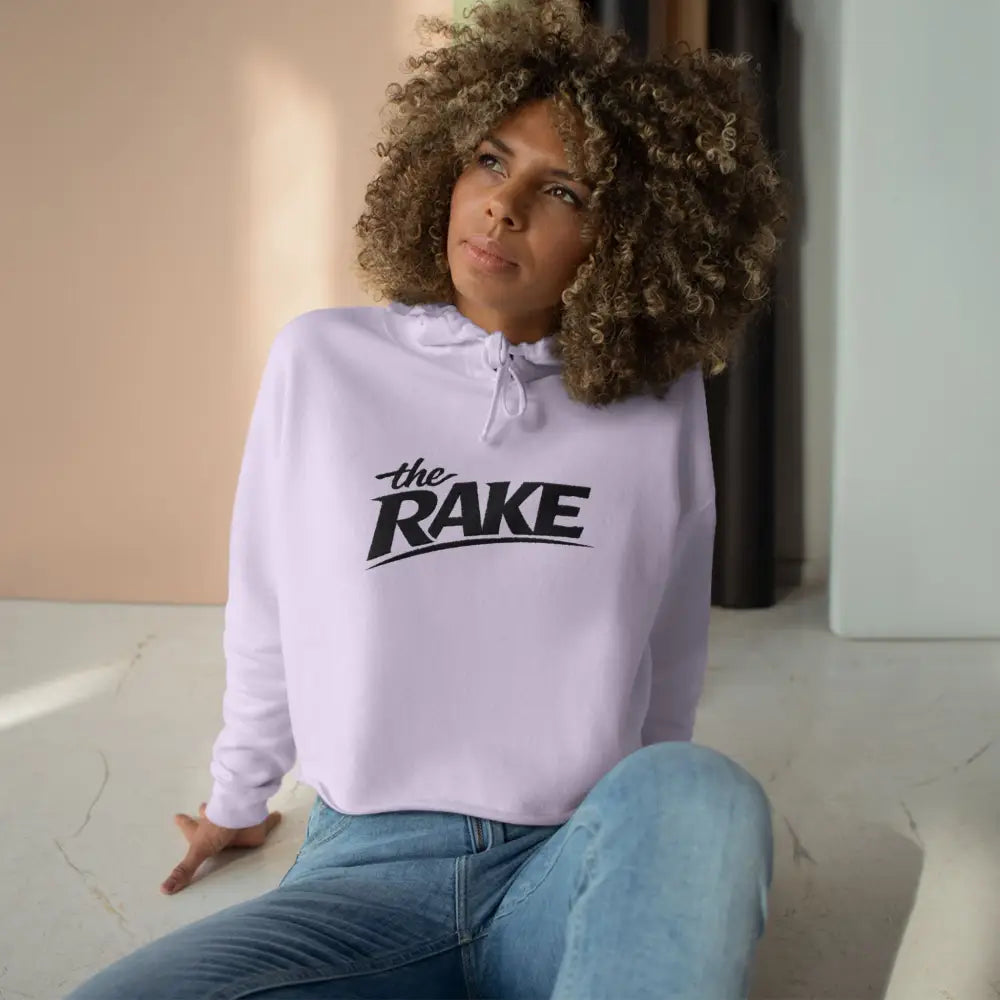 "The Rake" women's poker crop hoodie – trendy gambling theme clothing and streetwear for the poker lifestyle.