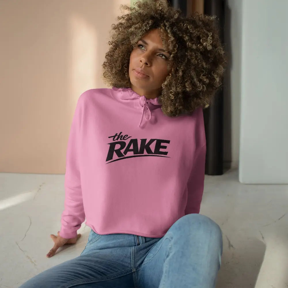 "The Rake" women's poker crop hoodie – trendy gambling theme clothing and streetwear for the poker lifestyle.