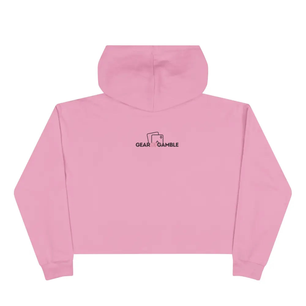 "The Rake" women's poker crop hoodie – trendy gambling theme clothing and streetwear for the poker lifestyle.