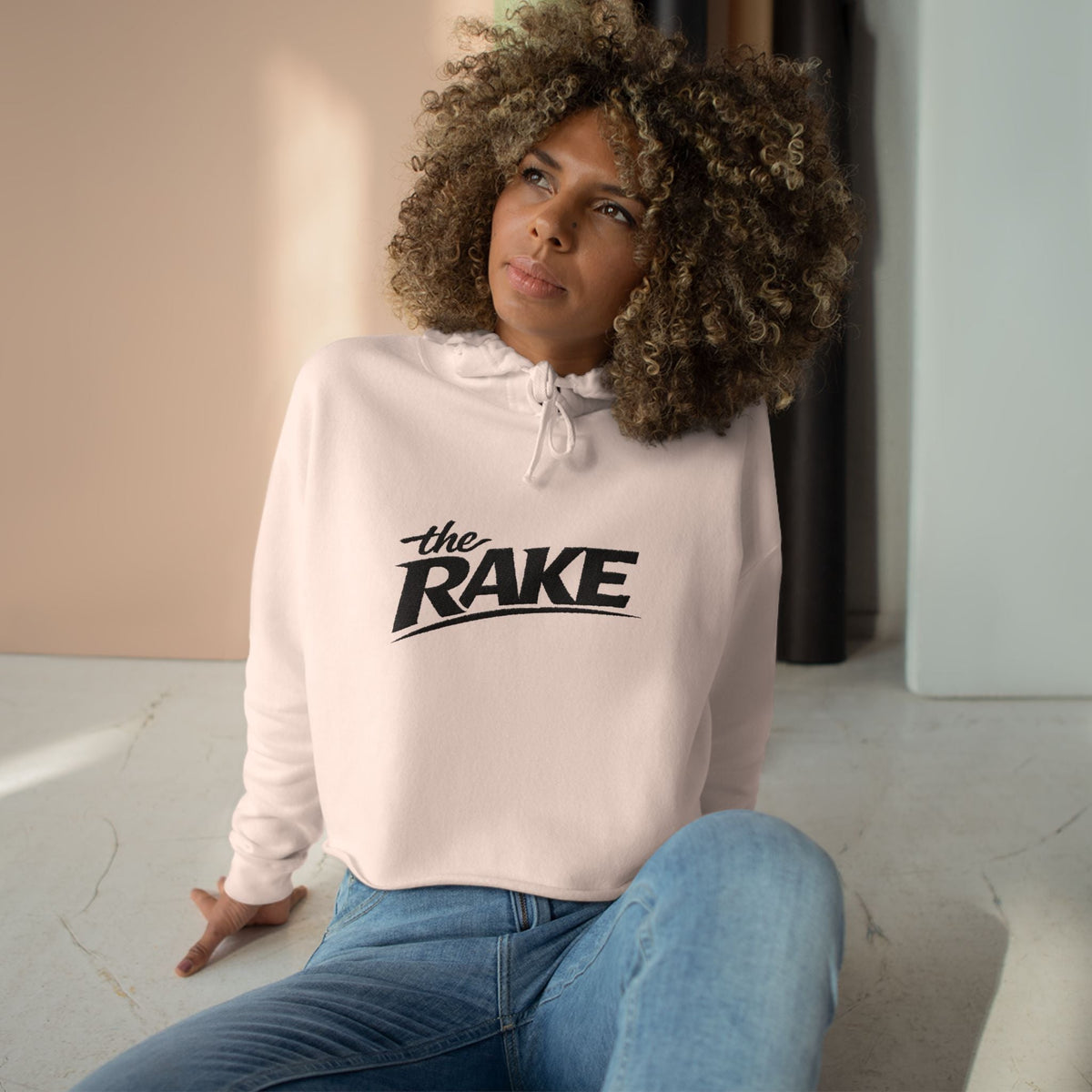 The Rake Crop Hoodie - Pale Pink / XS - Hoodie