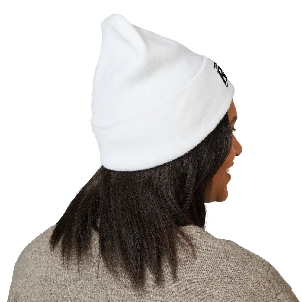 The Rake Embroidered Cuffed Beanie, Classic Logo Knit Hat - Hats