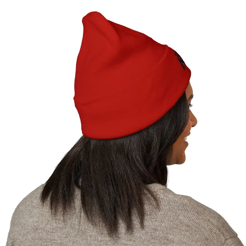 The Rake Embroidered Cuffed Beanie, Classic Logo Knit Hat - Hats