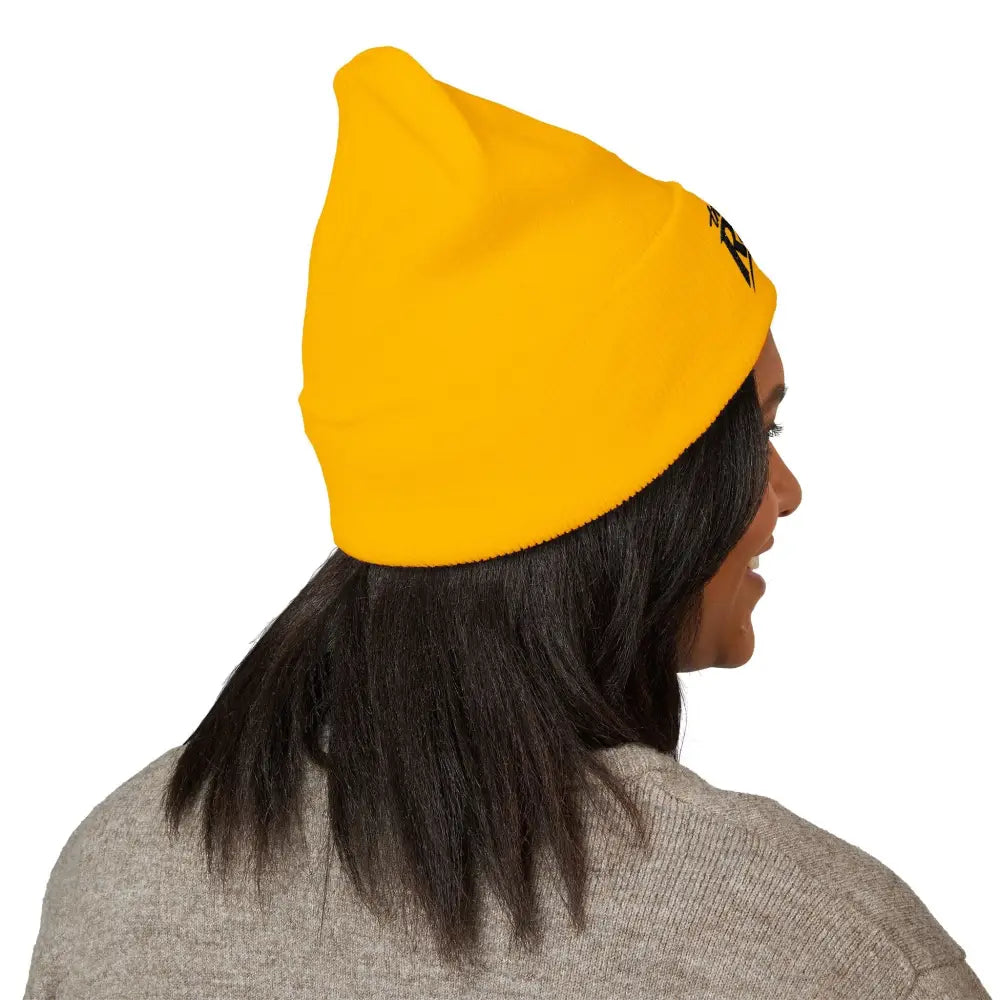 The Rake Embroidered Cuffed Beanie, Classic Logo Knit Hat - Hats