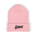 The Rake Embroidered Cuffed Beanie, Classic Logo Knit Hat - One size / Baby Pink - Hats
