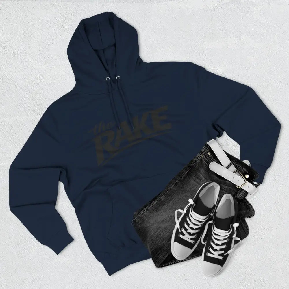 Big Rake Logo Fleece Hoodie, ’The Rake’ Garden Tool Graphic Pullover - Hoodie