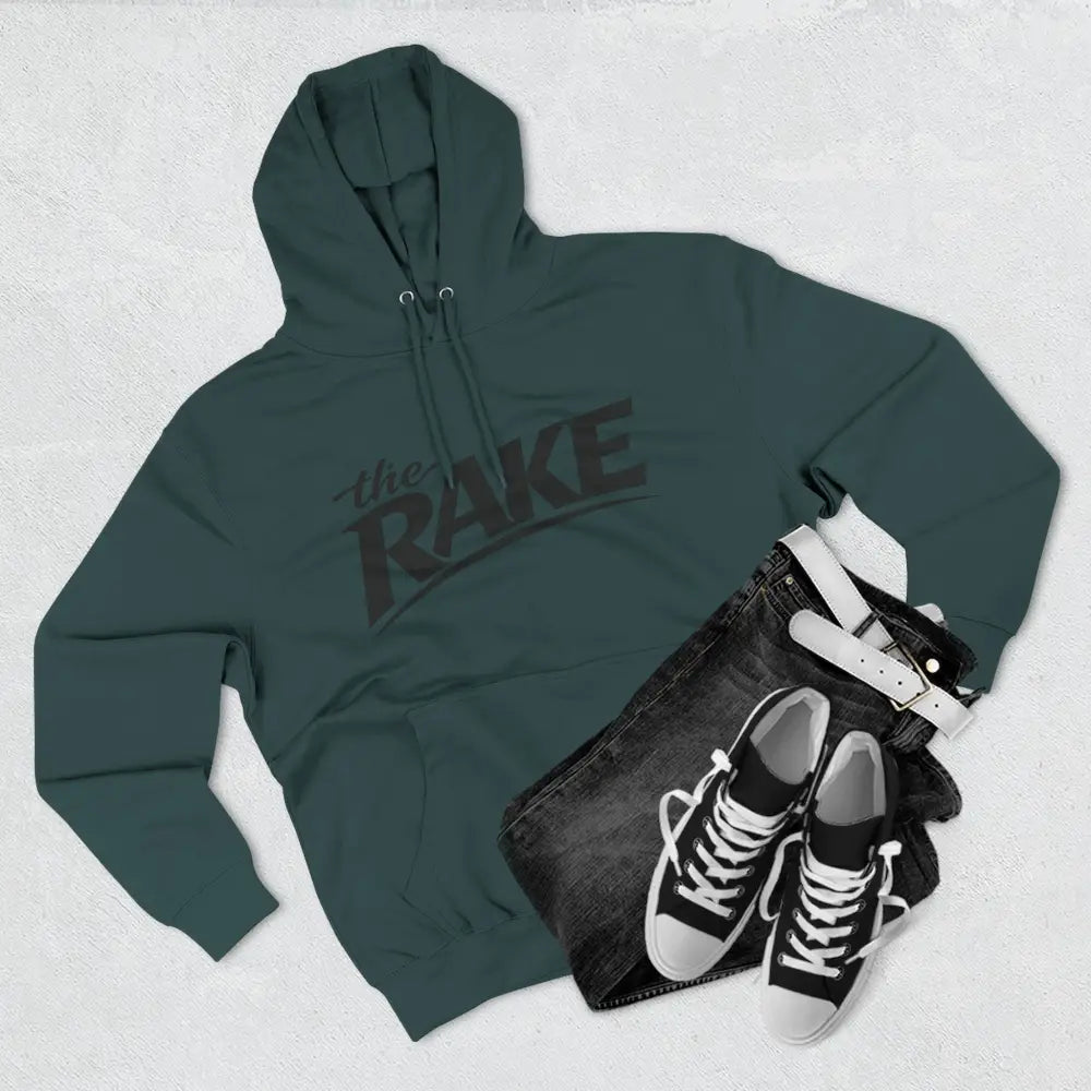 Big Rake Logo Fleece Hoodie, ’The Rake’ Garden Tool Graphic Pullover - Hoodie