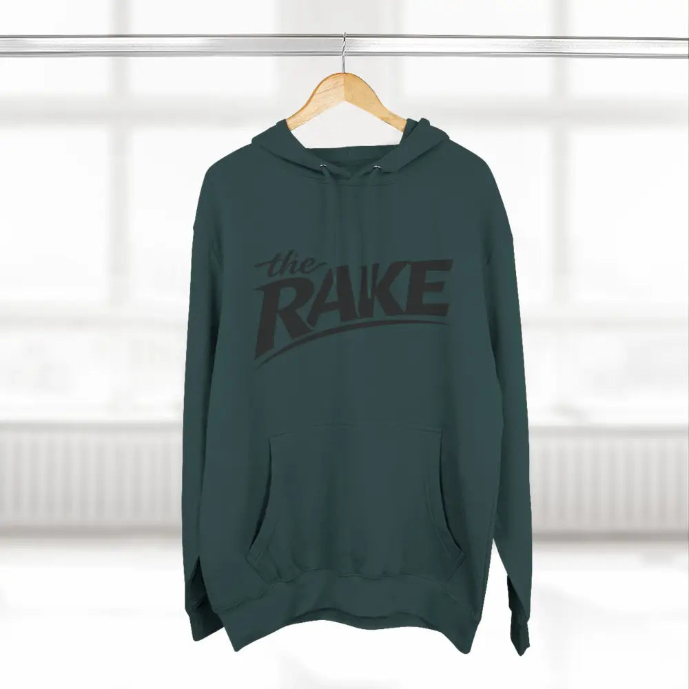 Big Rake Logo Fleece Hoodie, ’The Rake’ Garden Tool Graphic Pullover - Hoodie