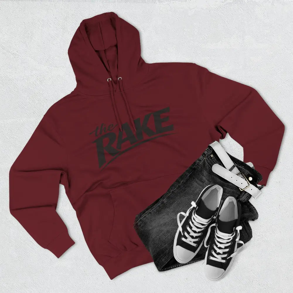 Big Rake Logo Fleece Hoodie, ’The Rake’ Garden Tool Graphic Pullover - Hoodie