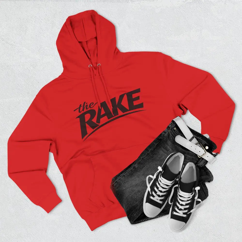 Big Rake Logo Fleece Hoodie, ’The Rake’ Garden Tool Graphic Pullover - Hoodie