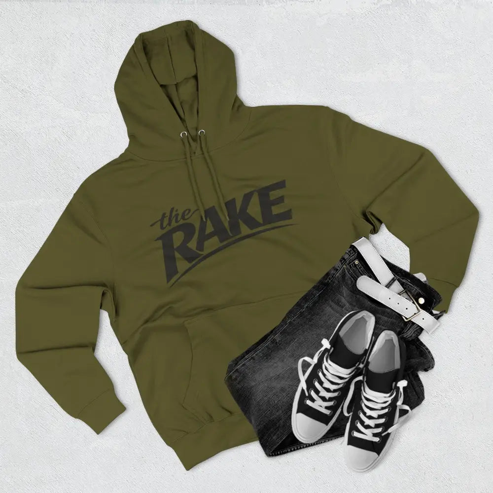 Big Rake Logo Fleece Hoodie, ’The Rake’ Garden Tool Graphic Pullover - Hoodie