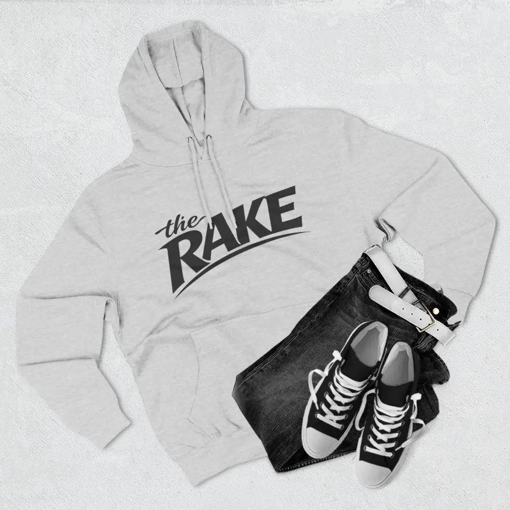Big Rake Logo Fleece Hoodie, ’The Rake’ Garden Tool Graphic Pullover - Hoodie