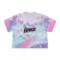 Tie-Dye Crop Tee, ’the Rake’ Logo Women’s Casual Beach Top - Cotton Candy / XS - T-Shirt