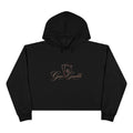 Women’s Gamble’ Cropped Black Hoodie with Card & Dice Logo - Black / XS - Hoodie