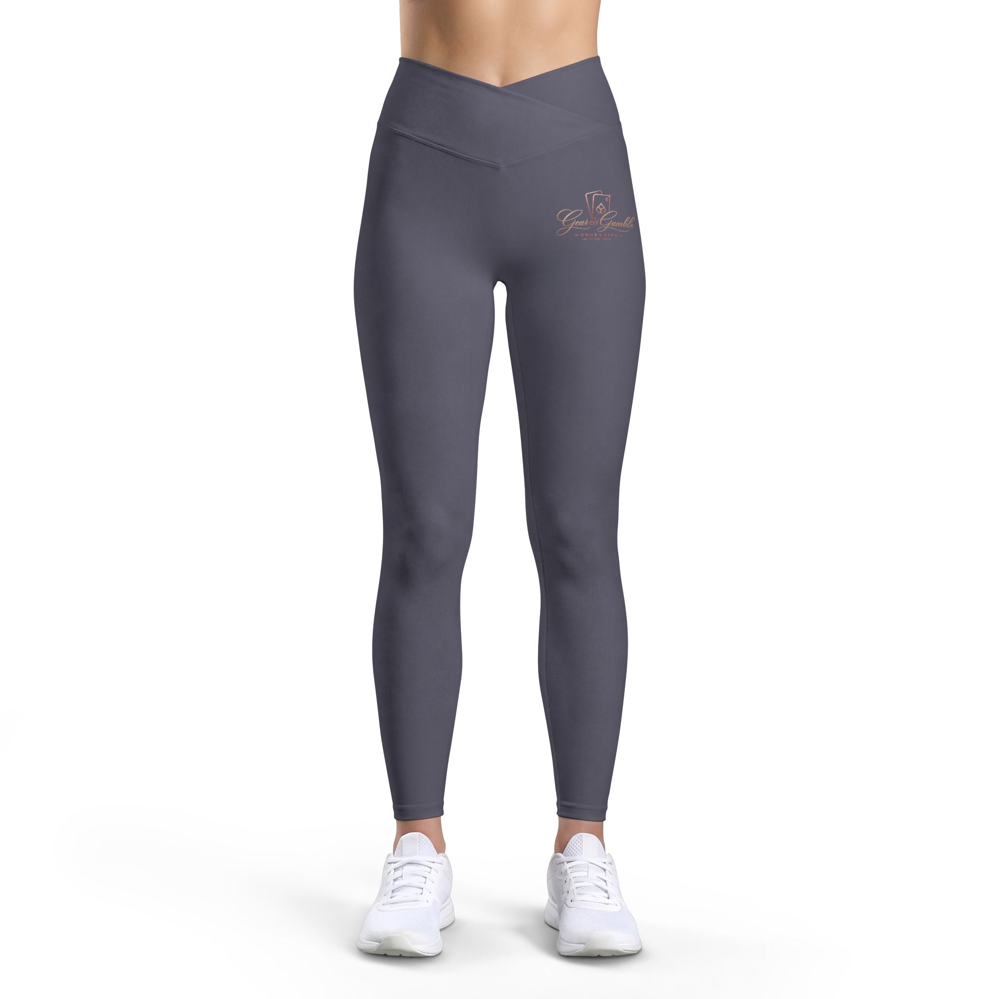 Women’s Luxe Leggings, Rose Script Logo High-Waist Activewear - Trousers