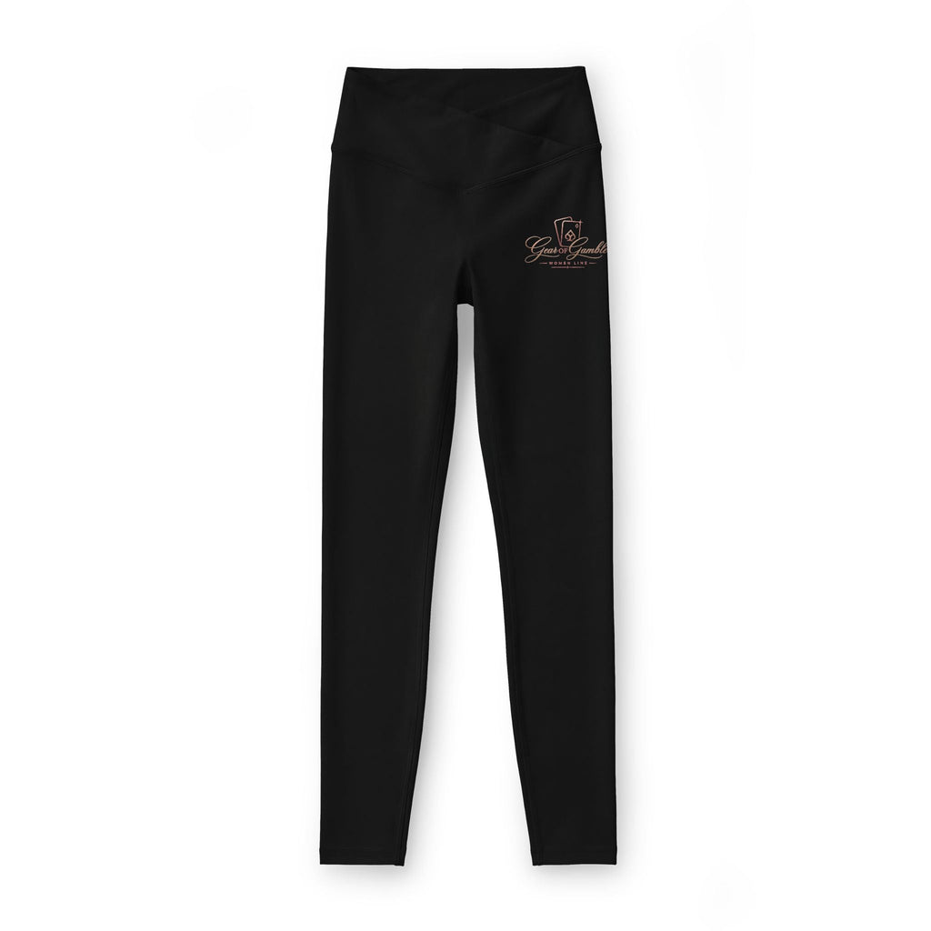 Women’s Luxe Leggings, Rose Script Logo High-Waist Activewear - Trousers