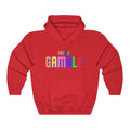 Red poker hoodie featuring the bold Gear of Gamble logo on the front, crafted from a comfortable cotton blend perfect for poker players. Ideal poker clothing for those who want to show their passion for the game.
