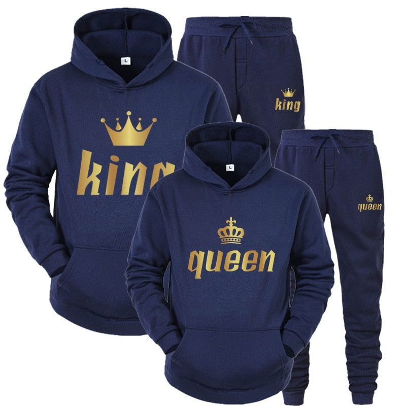 KING or QUEEN Hooded 2pcs Set