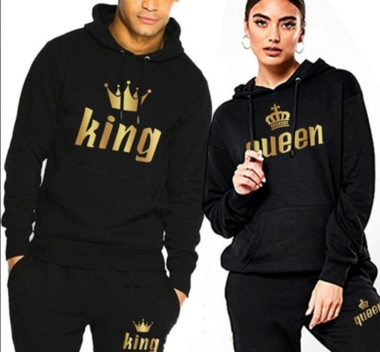 KING or QUEEN Hooded 2pcs Set