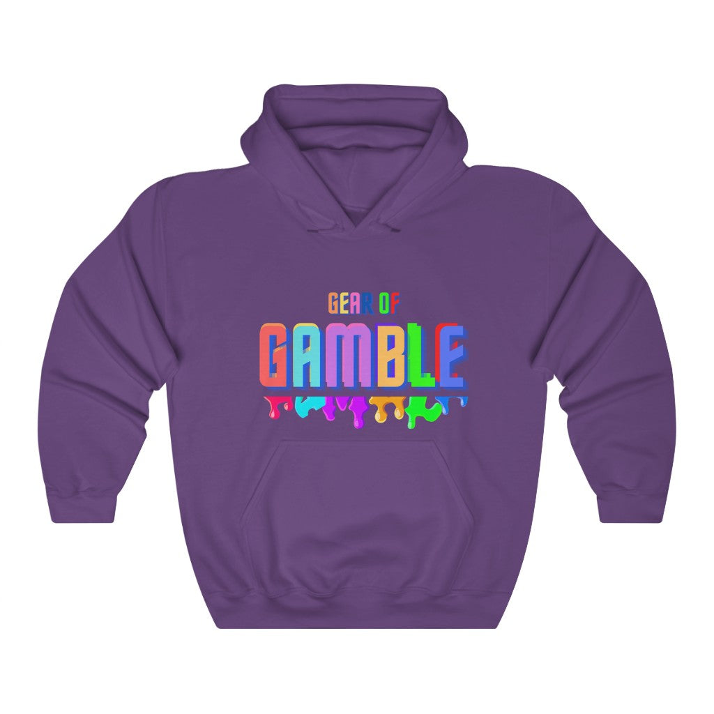 purple poker hoodie paint print