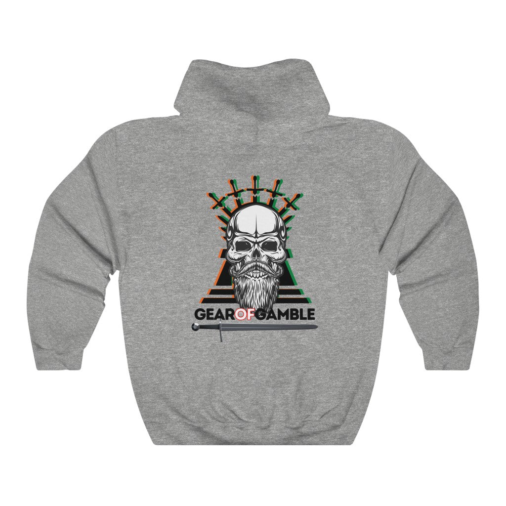 grey poker hoodie