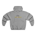 Grey poker hoodie featuring the bold Gear of Gamble logo on the front, perfect poker clothing for confident players who want to rep their passion for the game. Made from a soft cotton blend for comfort during long poker sessions.