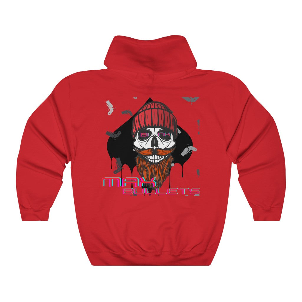 Red poker hoodie featuring the bold Gear of Gamble logo on the front, crafted from a comfortable cotton blend perfect for poker players. Ideal poker clothing for those who want to show their passion for the game.