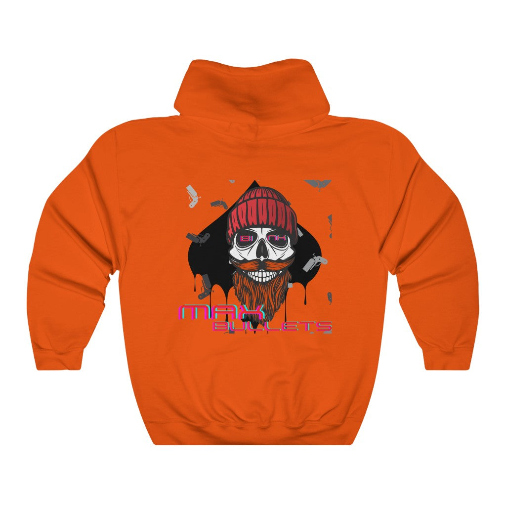 orange poker hoodie paint print