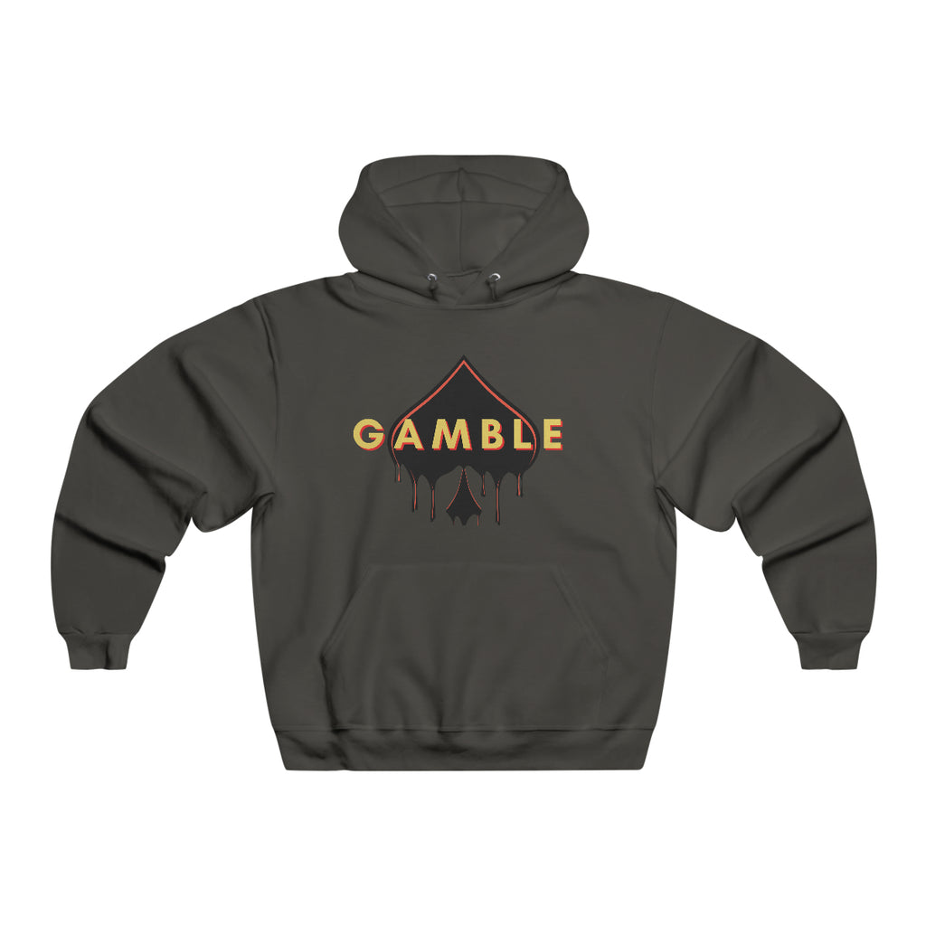 Black  poker hoodie featuring the iconic Gamble Drip logo. Made from a soft cotton-polyester blend.